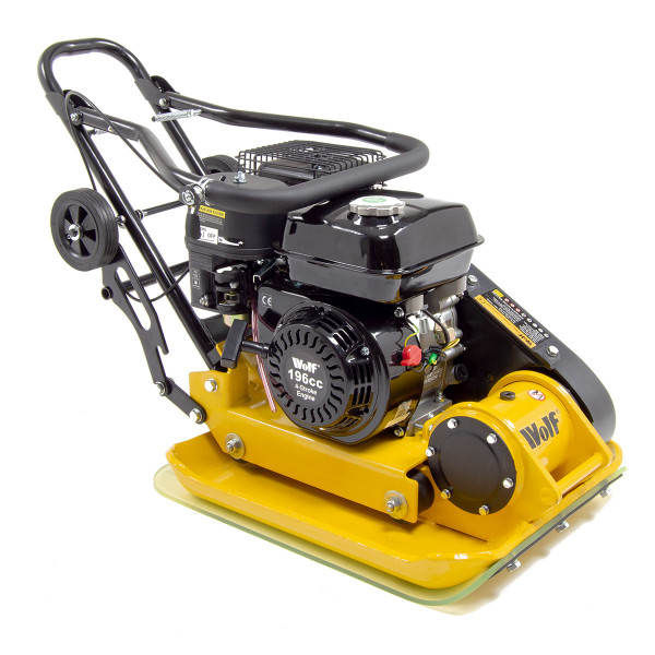 Wolf 13000N Petrol Powered Compactor with Wheels & Paving Pad